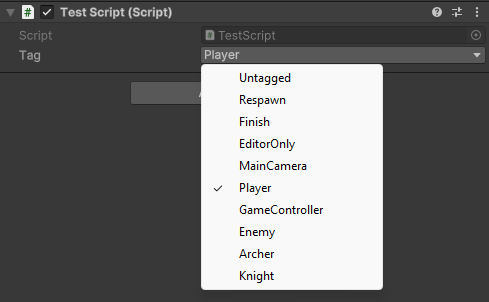 [Tag] attribute in inspector