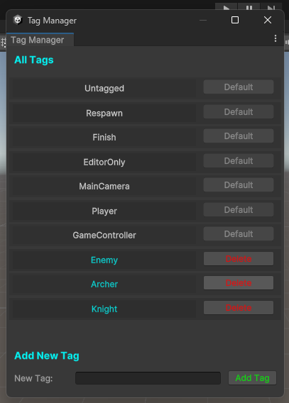 Tag Manager Window